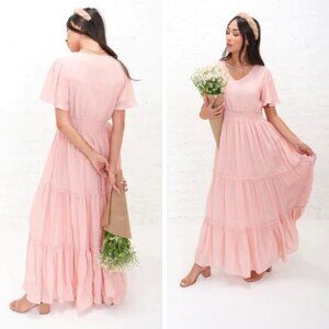 Mikarose Rose Pink Maxi Dress